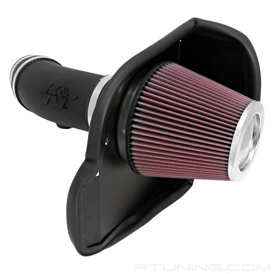 Picture of FIPK Generation II Black Composite Cold Air Intake System with Red Filter and Heat Shield