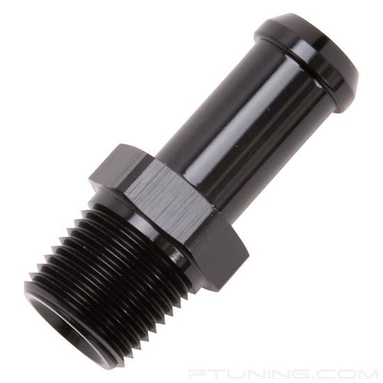 Picture of 3/8" NPT to 1/2" Barb Straight Black Anodize Hose End