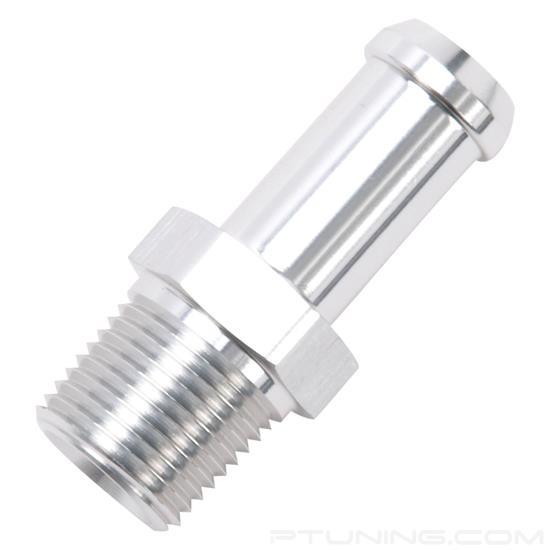 Picture of 3/8" NPT to 1/2" Barb Straight Clear Anodize Hose End