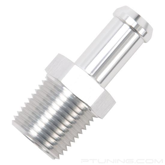 Picture of 1/2" NPT to 1/2" Barb Straight Clear Anodize Hose End