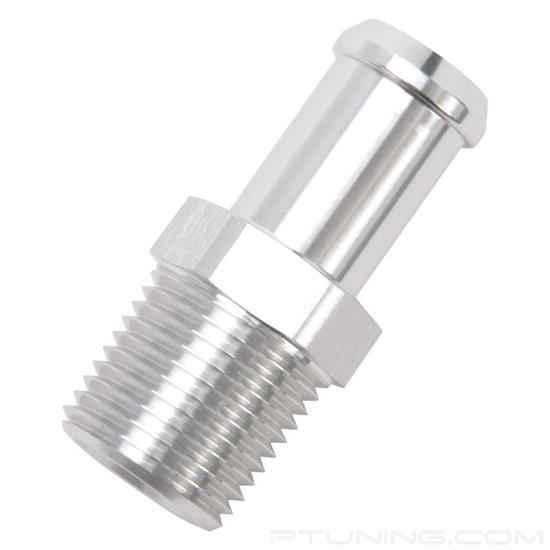 Picture of 1/2" NPT to 5/8" Barb Straight Clear Anodize Hose End