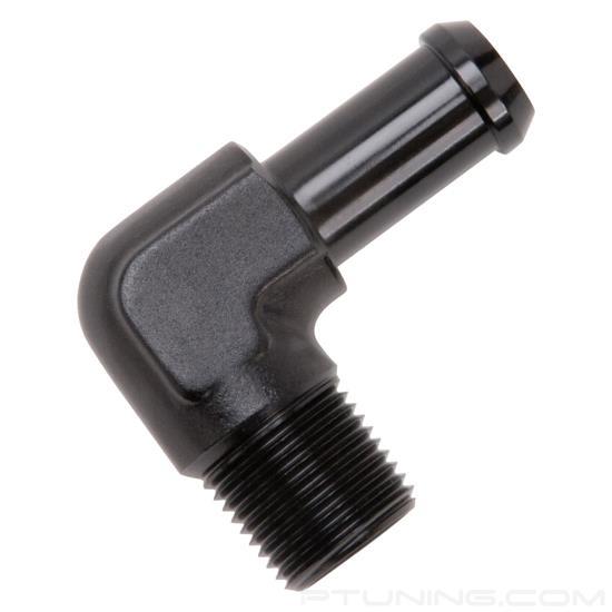 Picture of 3/8" NPT to 1/2" Barb 90- Degree Black Anodize Hose End