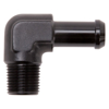 Picture of 3/8" NPT to 1/2" Barb 90- Degree Black Anodize Hose End