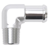 Picture of 1/2" NPT to 3/4" Barb 90- Degree Clear Anodize Hose End