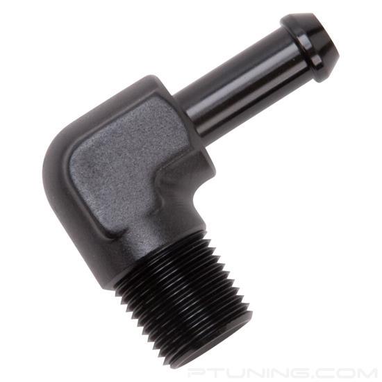 Picture of 3/8" NPT to 3/8" Barb 90- Degree Black Anodize Hose End