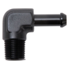 Picture of 3/8" NPT to 3/8" Barb 90- Degree Black Anodize Hose End