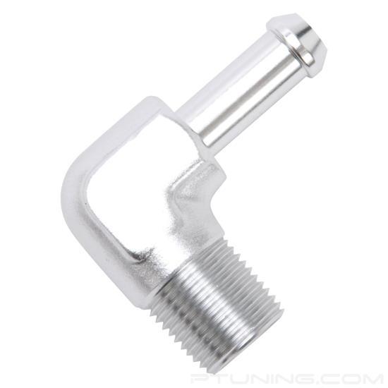 Picture of 3/8" NPT to 3/8" Barb 90- Degree Clear Anodize Hose End