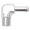 Picture of 3/8" NPT to 3/8" Barb 90- Degree Clear Anodize Hose End
