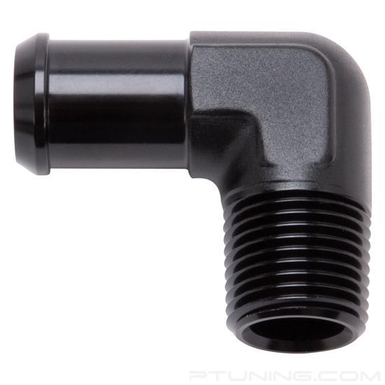Picture of 1/2" NPT to 1/2" Barb 90- Degree Black Anodize Hose End