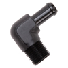 Picture of 1/2" NPT to 1/2" Barb 90- Degree Black Anodize Hose End