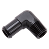 Picture of 1/2" NPT to 1/2" Barb 90- Degree Black Anodize Hose End