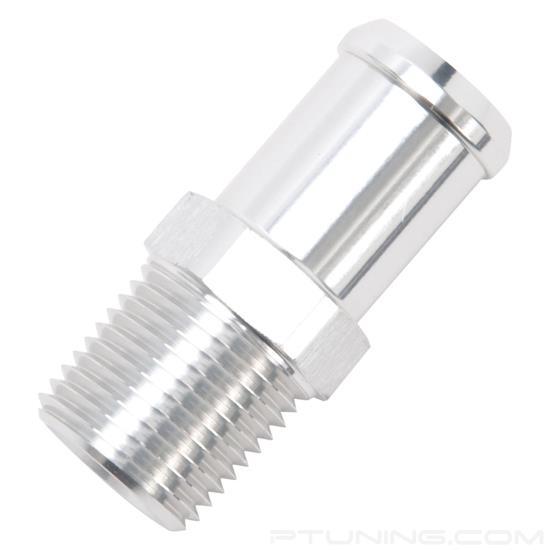 Picture of 1/2" NPT to 3/4" Barb Straight Clear Anodize Hose End