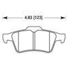 Picture of Motorsports Performance DTC-30 Compound Rear Brake Pads
