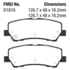 Picture of Redstuff Ceramic Low Dust Rear Brake Pads
