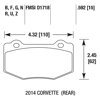 Picture of Motorsports Performance HP Plus Compound Rear Brake Pads