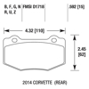 Picture of High Performance Street 5.0 Rear Brake Pads
