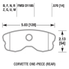 Picture of Motorsports Performance DTC-30 Compound Rear Brake Pads