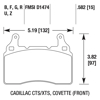Picture of Motorsports Performance DTC-70 Compound Front Brake Pads