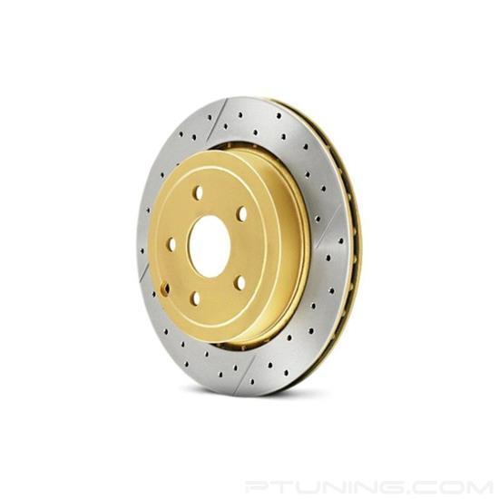 Picture of Street Series X-GOLD Drilled and Slotted Solid 1-Piece Rear Brake Rotor