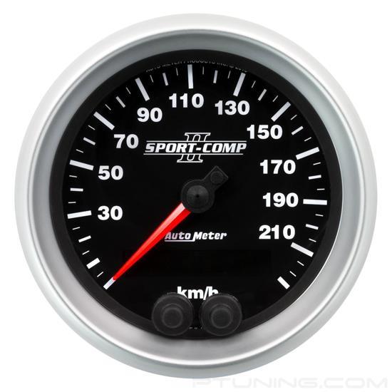 Picture of Sport-Comp II Series 3-3/8" Speedometer Gauge, 0-225 KM/H