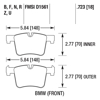 Picture of Motorsports Performance DTC-70 Compound Front Brake Pads