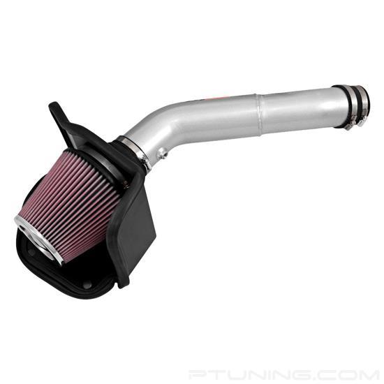 Picture of 77 Series High-Flow Performance Aluminum Silver Cold Air Intake System with Red Filter