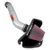 Picture of 77 Series High-Flow Performance Aluminum Silver Cold Air Intake System with Red Filter
