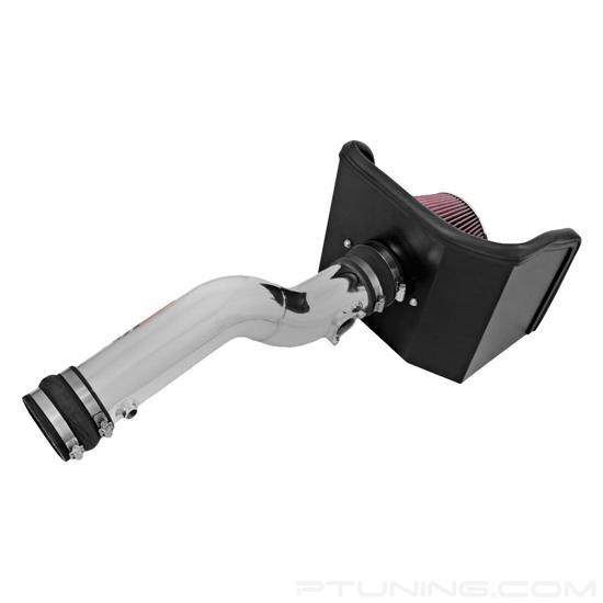 Picture of 77 Series High-Flow Performance Aluminum Polished Cold Air Intake System with Red Filter