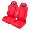 Picture of RSC 210 Type-R Style Sport Seats with NRG Logo - Red Cloth with Red Stitching