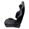 Picture of RSC 208 PVC Reclinable Leather Sport Seats - Black Leather with Silver Stitching Logo (Pair)