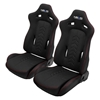 Picture of RSC 800 "The Arrow" Reclinable Sport Seat - Black Cloth with Red Stitching Logo (Pair)