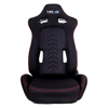 Picture of RSC 800 "The Arrow" Reclinable Sport Seat - Black Cloth with Red Stitching Logo (Pair)