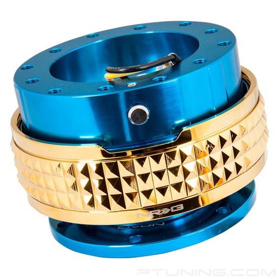Picture of Gen 2.1 Pyramid Edition Quick Release Hub - Blue Body / Chrome Gold Pyramid Ring