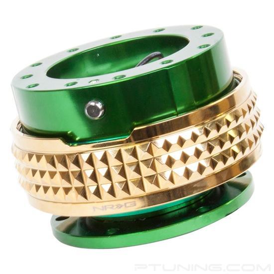 Picture of Gen 2.1 Pyramid Edition Quick Release Hub - Green Body / Chrome Gold Pyramid Ring