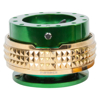 Picture of Gen 2.1 Pyramid Edition Quick Release Hub - Green Body / Chrome Gold Pyramid Ring