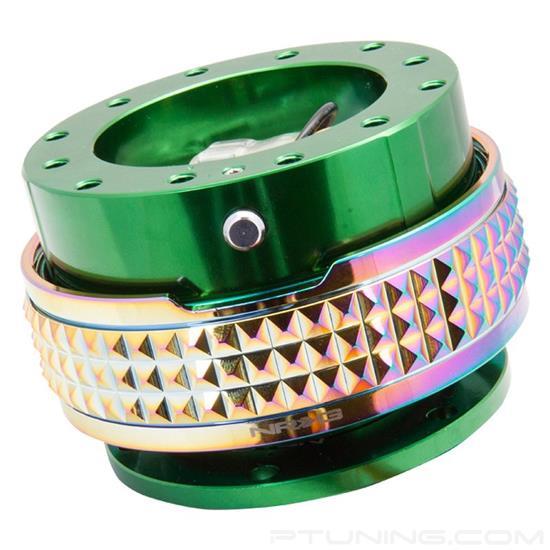 Picture of Gen 2.1 Pyramid Edition Quick Release Hub - Green Body / Neochrome Pyramid Ring