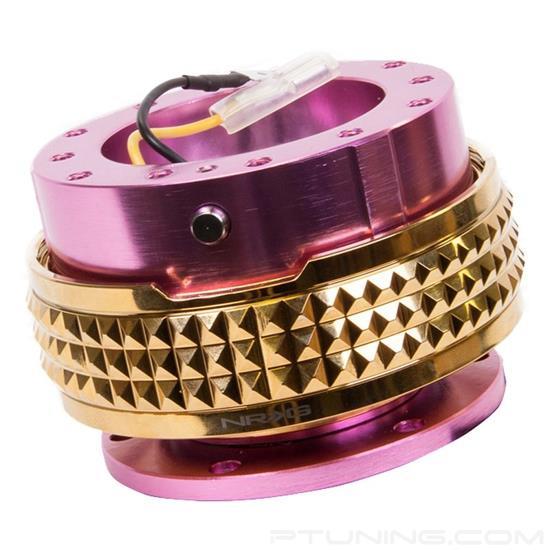Picture of Gen 2.1 Pyramid Edition Quick Release Hub - Pink Body / Chrome Gold Pyramid Ring