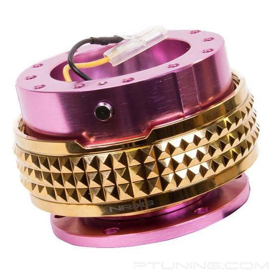 Picture of Gen 2.1 Pyramid Edition Quick Release Hub - Pink Body / Chrome Gold Pyramid Ring