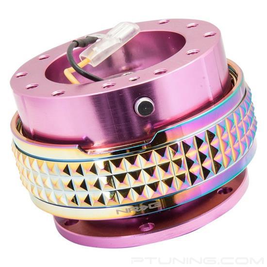 Picture of Gen 2.1 Pyramid Edition Quick Release Hub - Pink Body / Neochrome Pyramid Ring