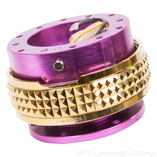 Picture of Gen 2.1 Pyramid Edition Quick Release Hub - Purple Body / Chrome Gold Pyramid Ring