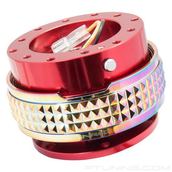 Picture of Gen 2.1 Pyramid Edition Quick Release Hub - Red Body / Neochrome Pyramid Ring