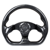 Picture of Carbon Fiber Steering Wheel (320mm) - Flat Bottom with Shiny Black Carbon