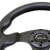 Picture of Carbon Fiber Steering Wheel (320mm) - Flat Bottom Matte Black Carbon