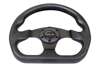 Picture of Carbon Fiber Steering Wheel (320mm) - Flat Bottom Matte Black Carbon