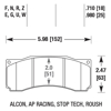 Picture of Motorsports Performance DTC-80 Compound Front Brake Pads