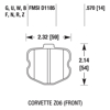 Picture of Motorsports Performance DTC-80 Compound Front Brake Pads
