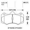 Picture of Motorsports Performance DTC-60 Compound Rear Brake Pads
