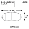 Picture of Motorsports Performance DTC-80 Compound Front Brake Pads