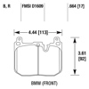 Picture of Motorsports Performance DTC-30 Compound Front Brake Pads