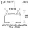 Picture of Motorsports Performance DTC-60 Compound Front Brake Pads